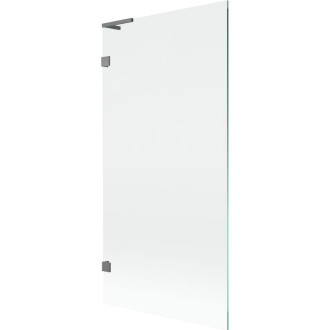 Vaňová zástena Mexen Lunar L s jedným krídlom 90 x 150 cm, priehľadná, strieborná - 897L-090-000-95-00