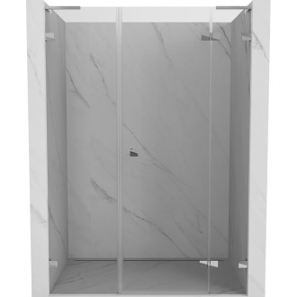 Sprchové dvere Mexen Lunar L s pravými pántami 160 cm, priehľadné, chróm - 834SL-160-050-01-00-P