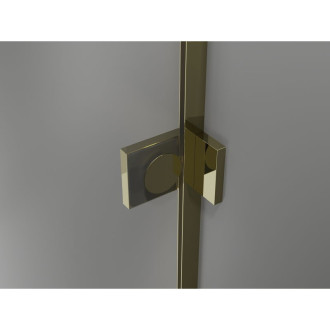 Sprchové dvere Mexen Lunar L s pravými pántami 145 cm, priehľadné, zlaté - 834SL-145-050-50-00-P