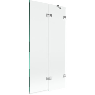 Vaňová zástena Mexen Lunar 2-krídla pravá 90 x 150 cm, priehľadná, chróm - 897-090-100-01-00-P