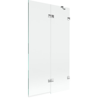Vaňová zástena Mexen Lunar 2-krídla pravá 100 x 150 cm, priehľadná, chróm - 897-100-100-01-00-P