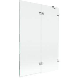 Vaňová zástena Mexen Lunar 2-krídla pravá 120 x 150 cm, priehľadná, chróm - 897-120-100-01-00-P