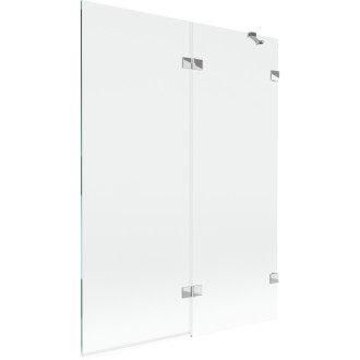 Vaňová zástena Mexen Lunar 2-krídla pravá 130 x 150 cm, priehľadná, chróm - 897-130-100-01-00-P