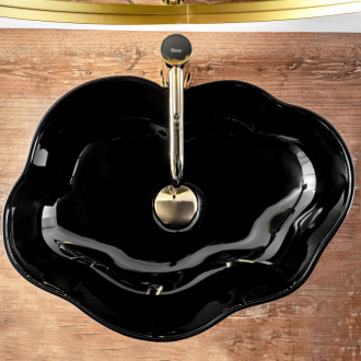 Rea Umývadlo na dosku Pearl Black Shinny REA-U0858