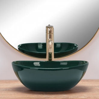 Rea Umývadlo na dosku Sofia mini Green Shiny REA-U0961