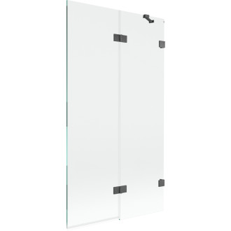 Mexen Lunar vaňová zástena pravá, 2 krídla, 100 x 150 cm, priehľadná, kartáčovaná pištoľovo sivá - 897-100-100-66-00-P