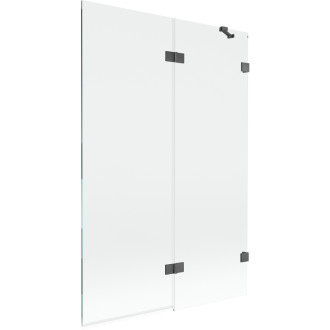Mexen Lunar vaňová zástena pravá, 2 krídla, 120 x 150 cm, priehľadná, kartáčovaná pištoľovo sivá - 897-120-100-66-00-P