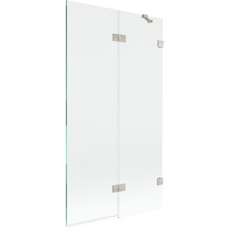 Vaňová zástena Mexen Lunar 2-krídla pravá 100 x 150 cm, priehľadná, kartáčovaný nikel - 897-100-100-97-00-P