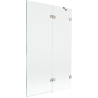 Vaňová zástena Mexen Lunar 2-krídla pravá 110 x 150 cm, priehľadná, kartáčovaný nikel - 897-110-100-97-00-P