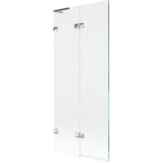 Mexen Lunar L vaňová zástena 2-krídla ľavá 80 x 150 cm, priehľadná, chróm - 897L-080-100-01-00-L
