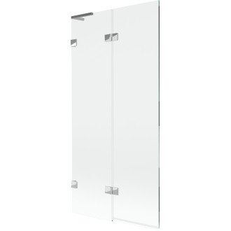 Mexen Lunar L vaňová zástena ľavá, 2 krídla, 90 x 150 cm, priehľadná, chróm - 897L-090-100-01-00-L
