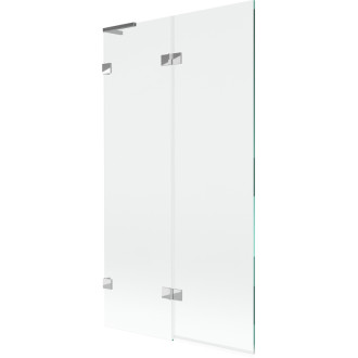 Mexen Lunar L vaňová zástena ľavá, 2 krídla 100 x 150 cm, priehľadná, chróm - 897L-100-100-01-00-L