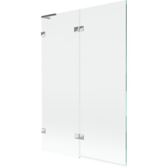 Mexen Lunar L vaňová zástena 2-krídla ľavá 120 x 150 cm, priehľadná, chróm - 897L-120-100-01-00-L