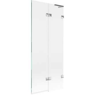 Mexen Lunar L vaňová zástena pravá, 2 krídla, 80 x 150 cm, priehľadná, chróm - 897L-080-100-01-00-P