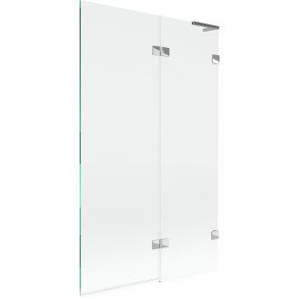 Mexen Lunar L vaňová zástena s 2 krídlami pravá 110 x 150 cm, priehľadná, chróm - 897L-110-100-01-00-P