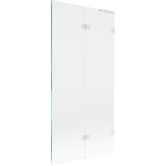 Mexen Lunar L 2dielna pravá vaňová zástena 90 x 150 cm, priehľadná, biela - 897L-090-100-20-00-P