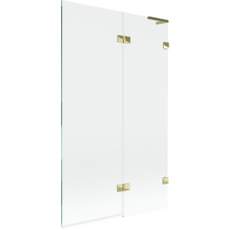Mexen Lunar L vaňová zástena pravá, 2 krídla, 110 x 150 cm, priehľadná, zlatá - 897L-110-100-50-00-P