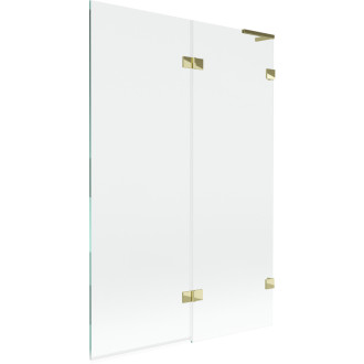 Mexen Lunar L 2dielna pravá vaňová zástena 120 x 150 cm, priehľadná, zlatá - 897L-120-100-50-00-P