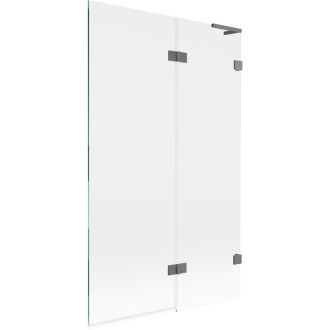 Mexen Lunar L 2dielna pravá vaňová zástena 110 x 150 cm, priehľadná, strieborná - 897L-110-100-95-00-P