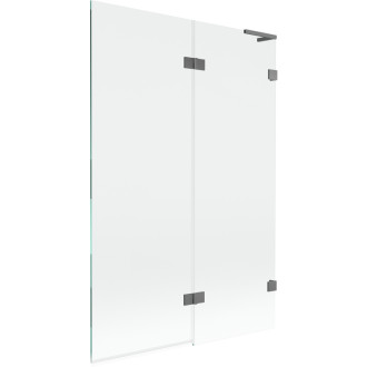 Mexen Lunar L 2dielna pravá vaňová zástena 120 x 150 cm, priehľadná, strieborná - 897L-120-100-95-00-P