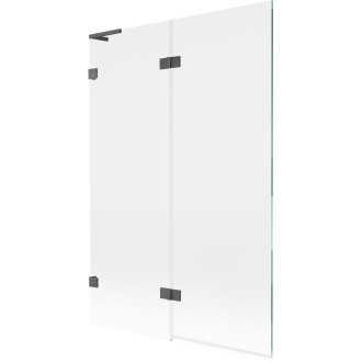 Mexen Lunar L vaňová zástena s 2 krídlami, ľavá, 120 x 150 cm, priehľadná, kartáčovaná pištoľ gray - 897L-120-100-66-00-L