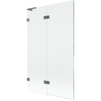 Mexen Lunar L vaňová zástena s 2 krídlami, ľavá, 110 x 150 cm, priehľadná, strieborná - 897L-110-100-95-00-L