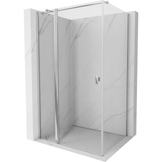 Sprchovací kút Mexen Mist T s výklopným mechanizmom 85 x 75 cm, priehľadný, chróm - 8A4T-085-075-01-00