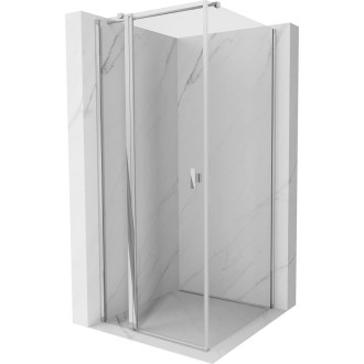 Sprchovací kút Mexen Mist T s výklopným mechanizmom 85 x 85 cm, priehľadný, chróm - 8A4T-085-085-01-00
