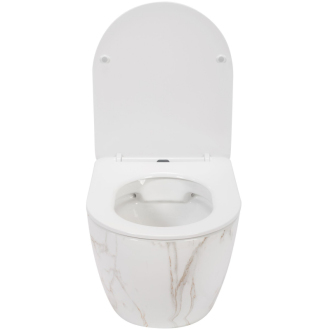 Rea Závesné WC Carlos Rimless Duroplast Flat Zm Aiax Shiny Rea-c6385