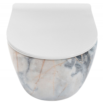 Rea Závesné WC Carlos Duroplast Slim Zm Granit Shiny REA-C8002