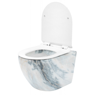 Rea Závesné WC Carlos Duroplast Slim Zm Granit Shiny REA-C8002