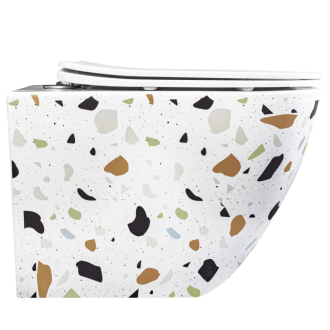 Rea Závesné WC Carlos Duroplast Slim Zm Terazzo REA-C8005