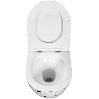 Rea Závesné WC Carlos Duroplast Slim Zm Terazzo REA-C8005