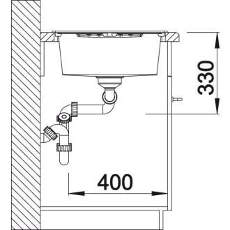 Blanco ZIA 8 S 515596 dvojdrez s odkvapom, obojstranný aluminium drez vstavaný