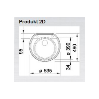 Blanco RONDOVAL 45 515659 drez okrúhly aluminium drez vstavaný