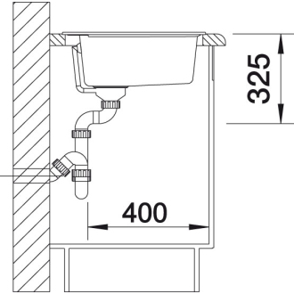 Blanco RONDOVAL 45 515670 drez okrúhly aluminium drez vstavaný