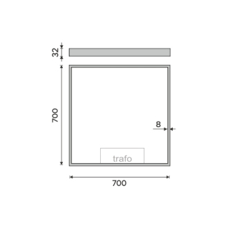 Nimco LED zrkadlo 700x700 ZP 13077