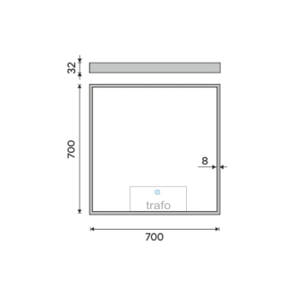 Nimco LED zrkadlo 700x700 s dotykovým senzorom ZP 13077V