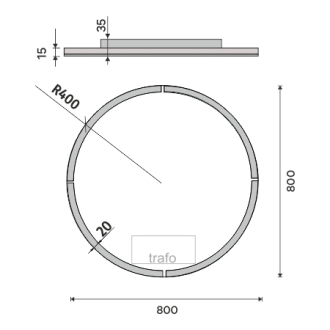 Nimco LED zrkadlo pr. 800 ZP 24002R