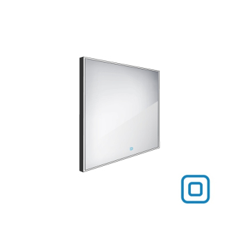 Nimco čierne LED zrkadlo 600x600 s dotykovým senzorom ZPC 13066V-90