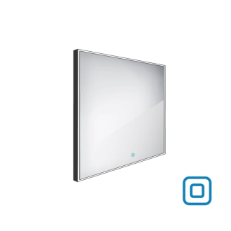 Nimco čierne LED zrkadlo 700x700 s dotykovým senzorom ZPC 13077V-90