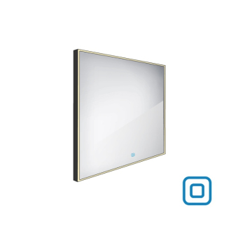 Nimco čierne LED zrkadlo 700x700 s dotykovým senzorom ZPC 13077V-90