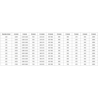 Sprchové dvere Mexen Mist s otočným mechanizmom 120 cm, priehľadné, zlaté - 8A4-120-001-50-00