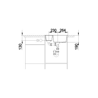 Blanco METRA 6 516156 drez bez odkvapu, obojstranný aluminium drez vstavaný