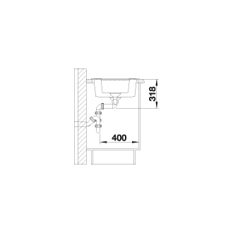 Blanco METRA 6 516156 drez bez odkvapu, obojstranný aluminium drez vstavaný