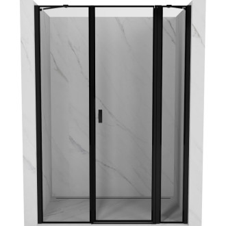 Sprchové dvere Mexen Mist s pravými pántami 150 cm, čierny rám, čierne - 8A4-150-001-70-70-P