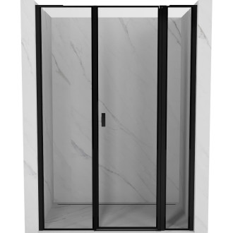 Sprchové dvere Mexen Mist L s pravými pántami 150 cm, čierny rám, čierne - 8A4L-150-001-70-70-P