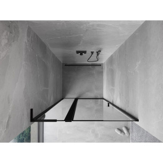 Sprchové dvere Mexen Mist L s ľavými pántami 120 cm, čierny rám, čierne - 8A4L-120-000-70-70-L