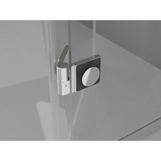 Sprchovací kút Mexen Mist-H T s pravým pántom 120 x 120 cm, priehľadný, chróm - 8A5T-120-120-01-00-P