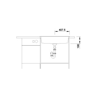Blanco DALAGO 8 516630 jednodrez bez odkvapu aluminium drez vstavaný
